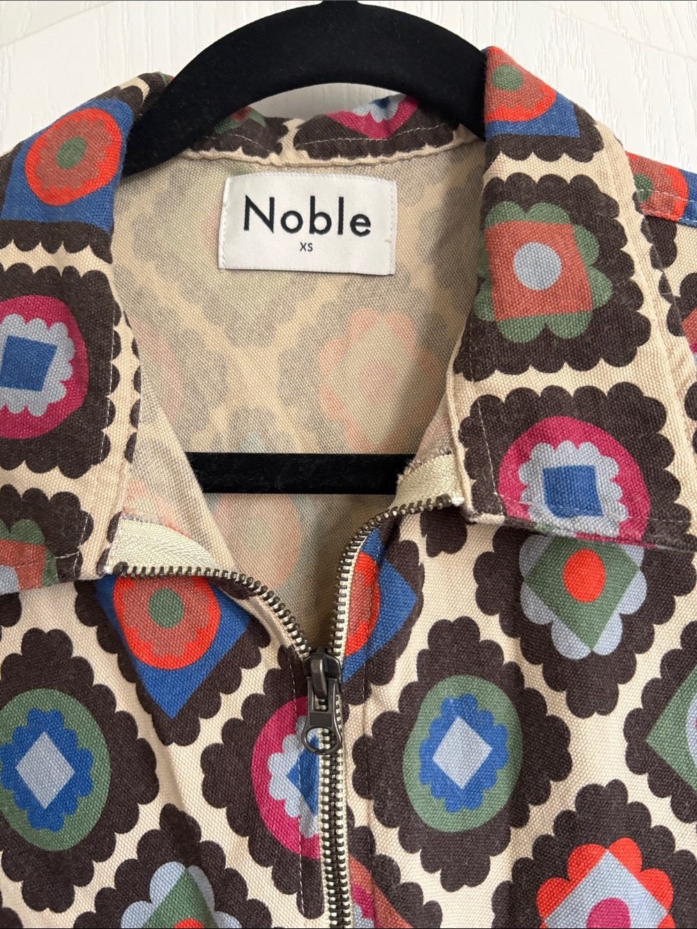 Noble jumpsuit in granny square print - limited edition colorful print - Picture 2 of 10